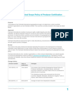 Fairtrade Geographical Scope Policy of Producer Certification