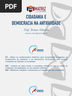 Aula 01 - Cidadania e Democracia Na Antiguidade