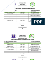 Individual Workweek Accomplishment Report