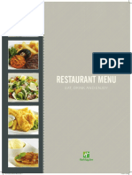 Restaurant Menu: Eat, Drink and Enjoy