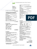 Pre-Intermediate Quick Check Test 4A: Grammar