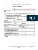 Intermediate Well Control Equipment Inspection Criteria: Equipment Group: SIDE OUTLET VALVES