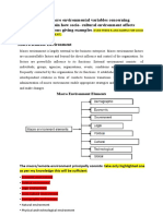 Discuss The Macro Environmental Variables Concerning Business. Explain How Socio-Cultural Environment Affects Business Decisions Giving Examples