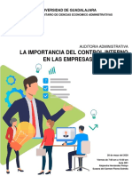 La Importancia Del Control Interno en Las Empresas Nacionales