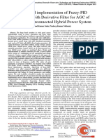 Design and Implementation of Fuzzy-PID Controller With Derivative Filter For AGC of Two-Area Interconnected Hybrid Power System