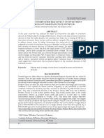 Impact of Conservatism Bias Effect On Investment Decisions of Pakistani Stock Investor