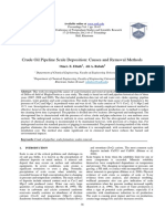 Crude Oil Pipeline Scale Deposition: Causes and Removal Methods