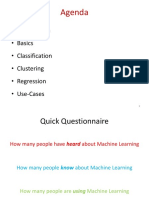 Agenda: - Introduction - Basics - Classification - Clustering - Regression - Use-Cases