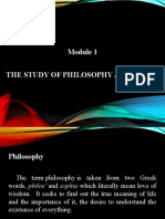 Module 1 The Study of Philosophy and Ethics