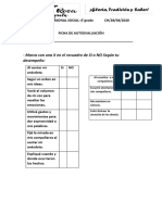 Fichas de La Semana Cuatro Sexto Grado