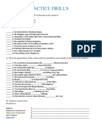 Gerund Practice Drills: I. Underline The Gerund and Identify Its Function in The Sentence