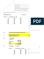 Aggregate Consumption Function