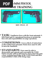 9-Mm Pistol Pmi Training: REF: FM 23 - 35