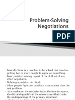 Problem Solving Negotiations