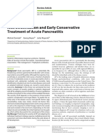 Risk Stratification and Early Conservative Treatment of Acute Pancreatitis