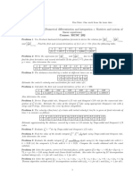 ASSIGNMENT - V (Numerical Differentiation and Integration + Matrices and System of Linear Equations) Course: MCSC 202