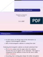 Models of Stellar Atmospheres: Department of Astronomy Vienna University