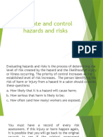 Evaluate and Control Hazards and Risks