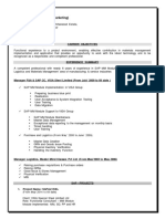 SAP MM Resume PDF