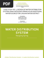 Case Study No. 4-Design of Water Distribution System Using Naugong Spring As An Additional Water Source For Laguna Water District