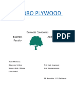 Cildro Plywood: Business Economics Business Administration Faculty