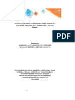 Plantilla Excel Evaluación Aspecto Económico Del Proyecto - RCB y Analisis de Sensibilidad