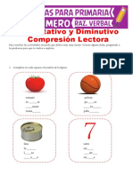 Concociendo El Aumentativo y Diminutivo para Primero de Primaria