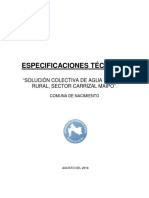 Especificaciones Técnicas Carrizal Maipo