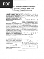 Analytical Gain Equation For Erbium-Doped Fiber Amplifiers Including Mode Field Profiles and Dopant Distribution