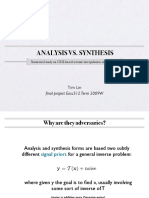 Analysis vs. Synthesis: Final Project Eosc512 Term 2009W