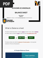 Economía de Minerales: Balance Sheet