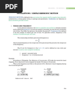 Oscillations / Simple Harmonic Motion