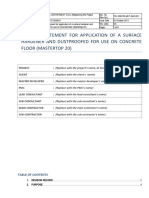 Method Statement For Application of A Surface Hardener For Use On Concrete FL - 1