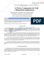 Design of Low Power Comparator For SAR ADC in Biomedical Applications