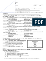 DATE: October - , 2019: Choose and Circle The Letter of The Correct Answer in Each Item