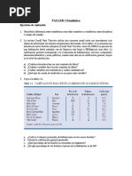 Taller 1 Estadistica