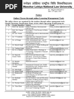 Dr. Ram Manohar Lohiya National Law University: Notice