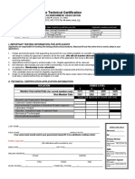 Application For Technical Certification: California Water Environment Association