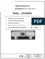 Model: M125S20X: Specifications For Rotating Anode X-Ray Tube Ass'y