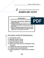 Hardware Setup: This Chapter Contains The Following Topics