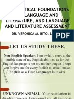 Theoretical Foundations of Language and Literature, and Language and Literature Assessment