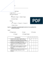 Part Ii. Awareness and Implementation of Collaborative Lesson Planning