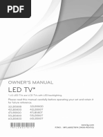 Led TV : Owner'S Manual