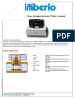 Heavy Mini Ball Valve - Female/Female With Butterfly Handle: Cross Section