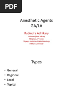 Anesthetic Agents Ga/La: Rabindra Adhikary