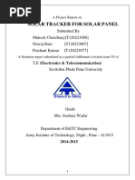 Solar Tracker For Solar Panel: A Project Report On