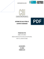 Informe de Salud Publica Febrero 2016.