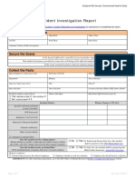 Accident Investigation Report: Investigator's Information