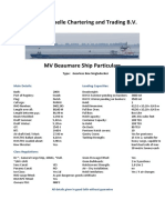 MV Beaumare Ship Particulars