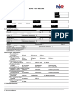 Home Visit Record: I. Pupil's Personal Information